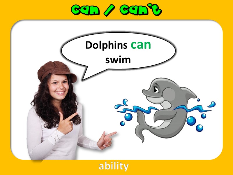 Dolphins can swim ability